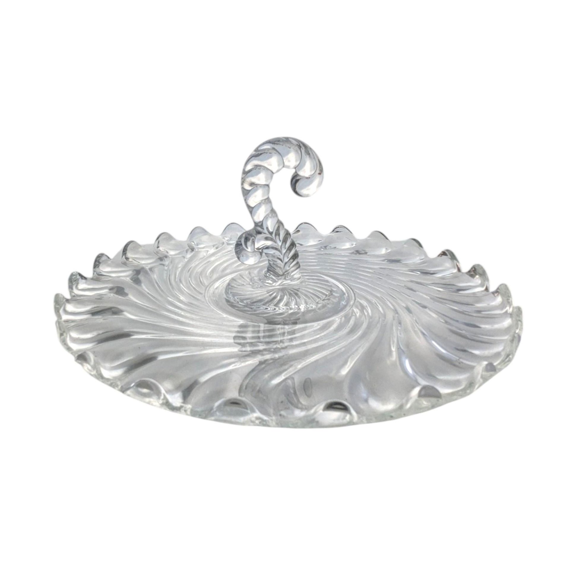 Vintage Fostoria Colony Swirl Glass Serving Tray