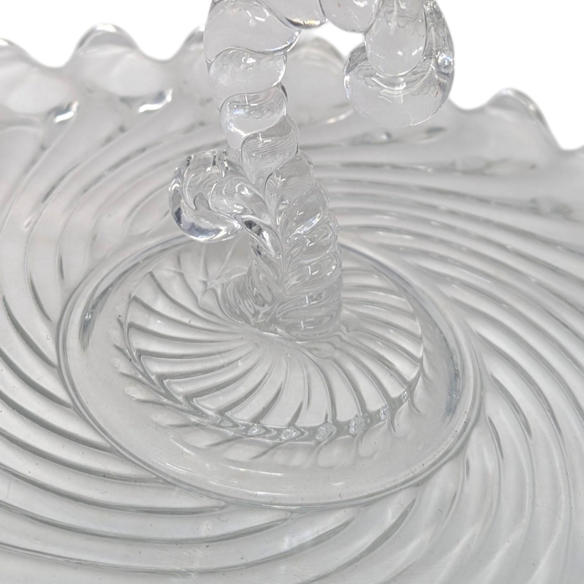 Vintage Fostoria Colony Swirl Glass Serving Tray