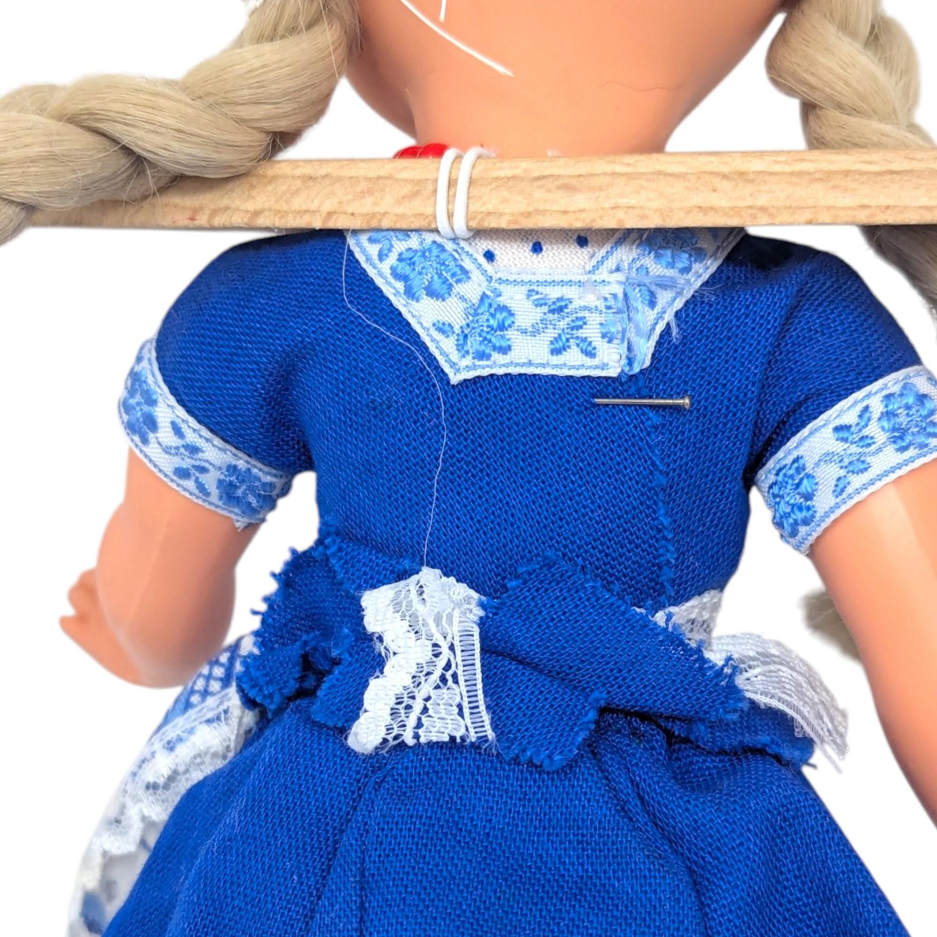 Vintage Dutch Milkmaid Doll with Ceramic Pails