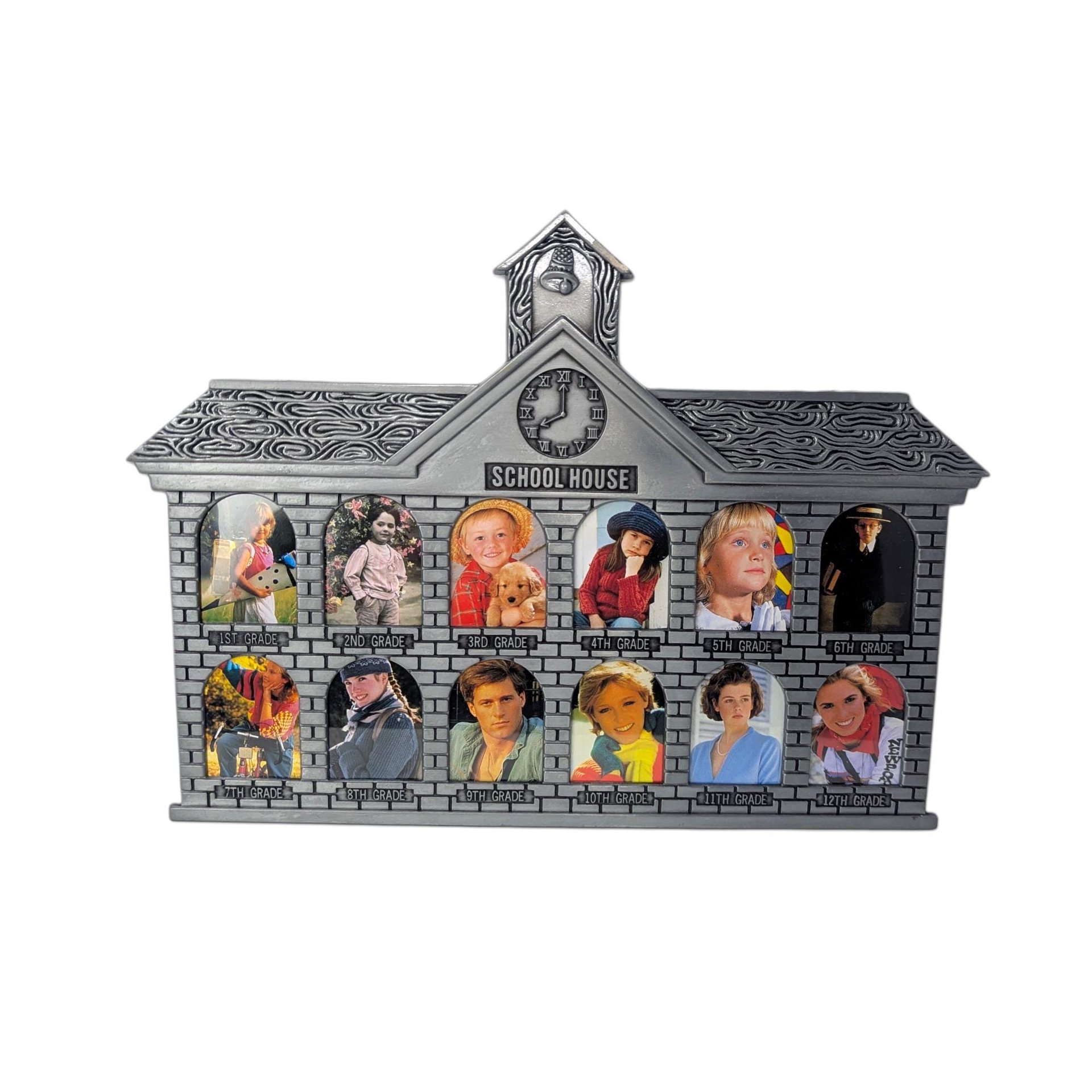 Vintage Pewter Tone Schoolhouse Frame