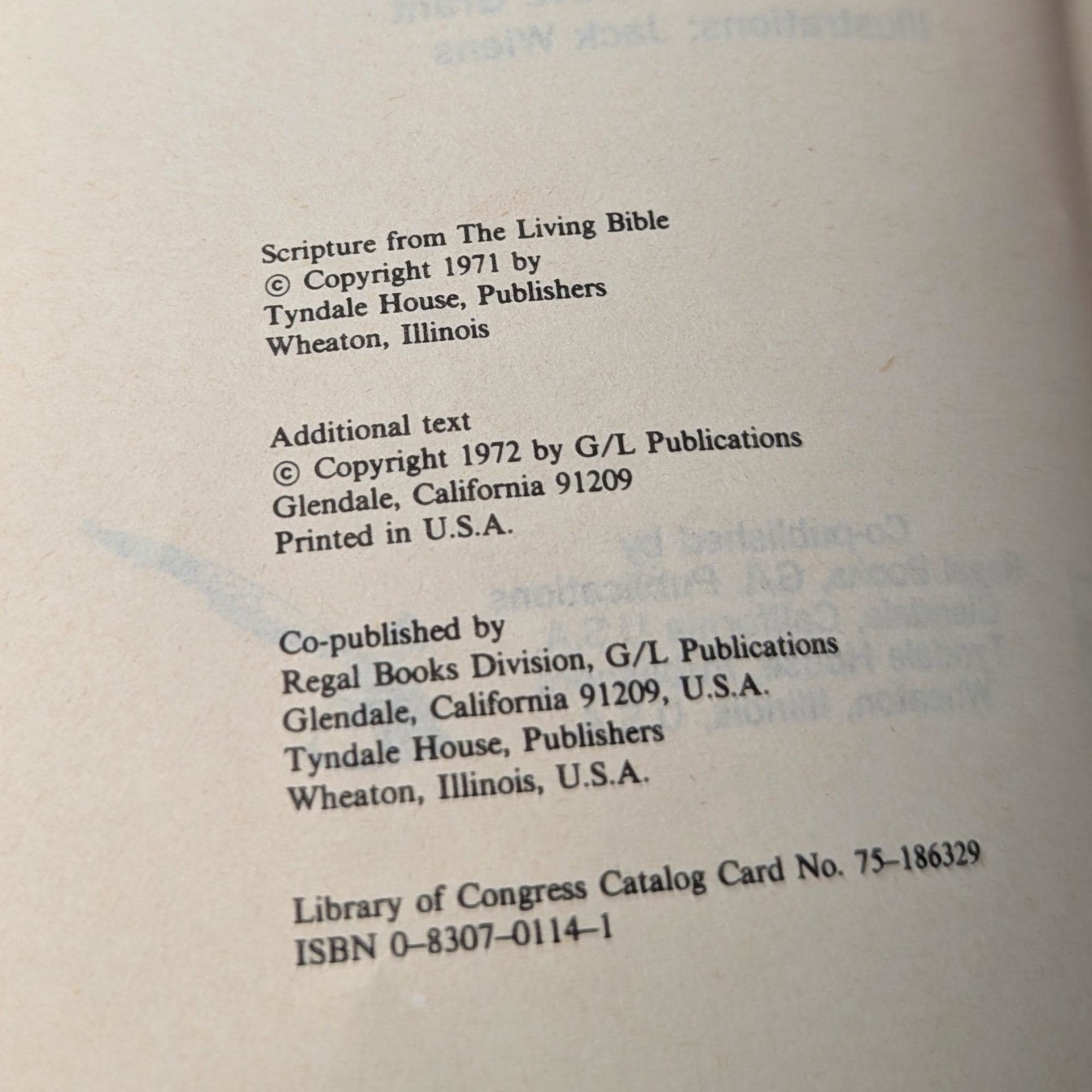 1972 Living New Testament, Would You Believe