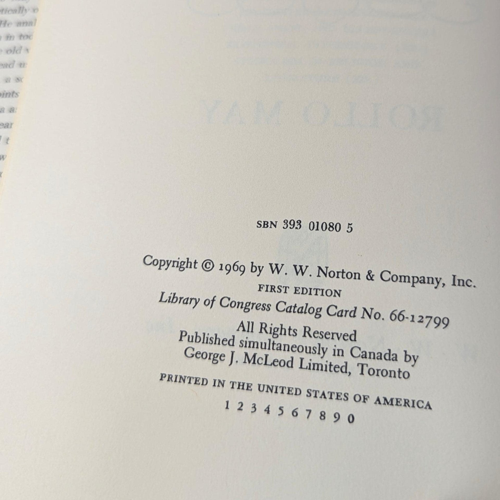 1969 Love and Will by Rollo May, Hardcover