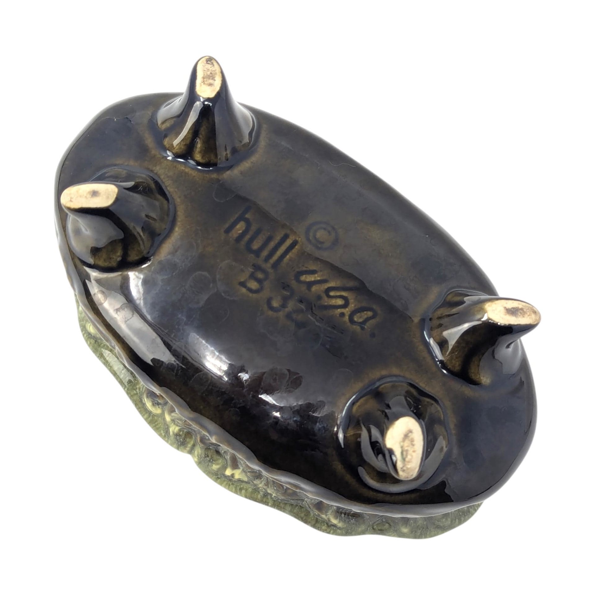 Vintage Hull B32 Green Ceramic Planter