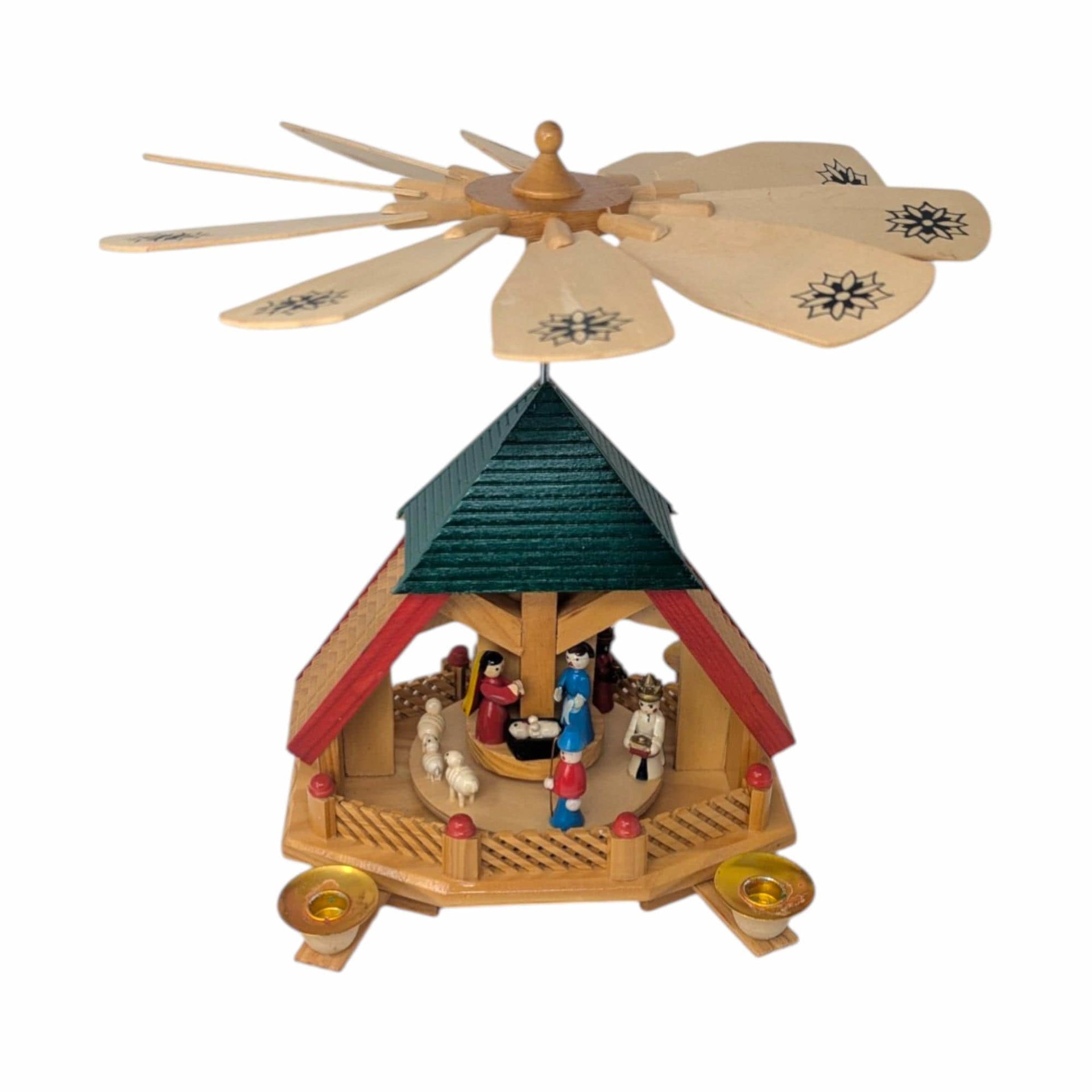 Vintage German Wooden Nativity Pyramid