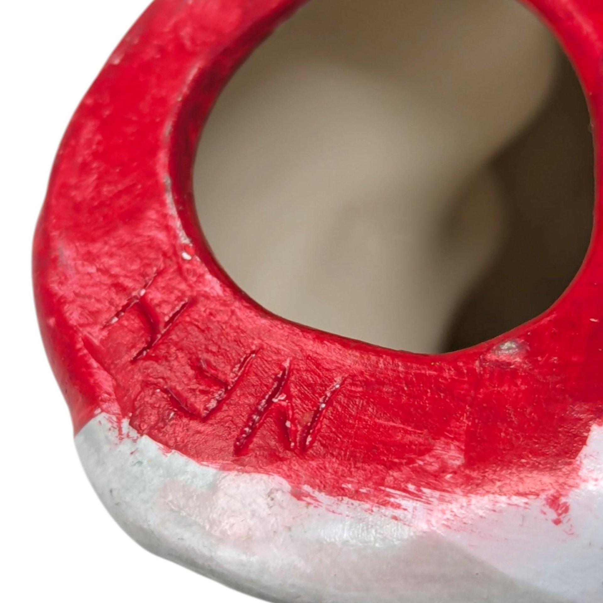 Vintage Ceramic Christmas Mouse Figurine