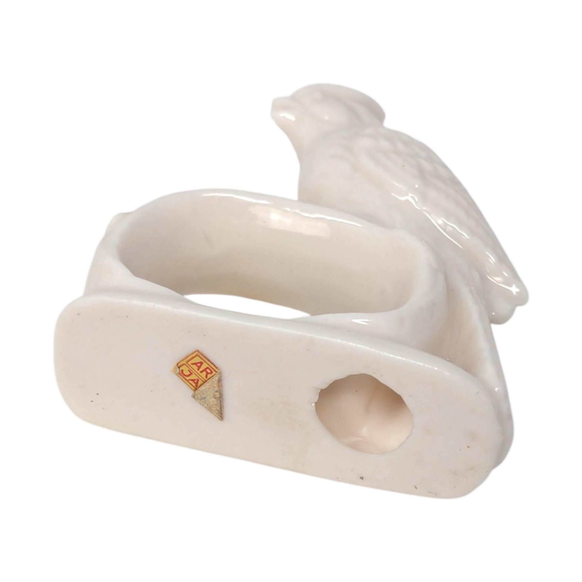 Vintage Ardalt Japan White Cardinal Napkin Rings