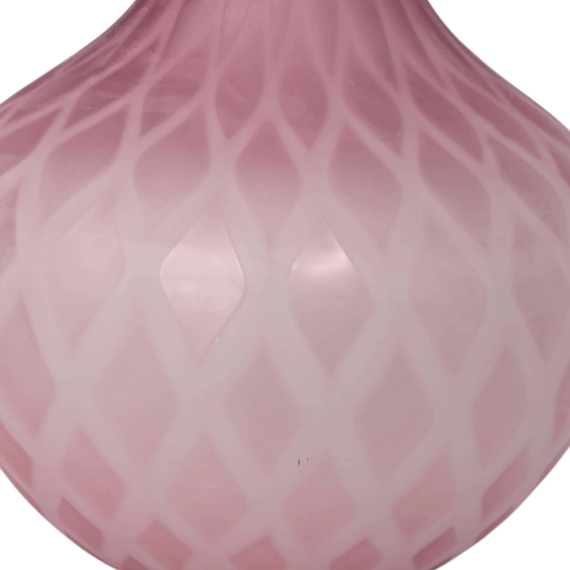 Murano Pink Diamond Quilt Vase