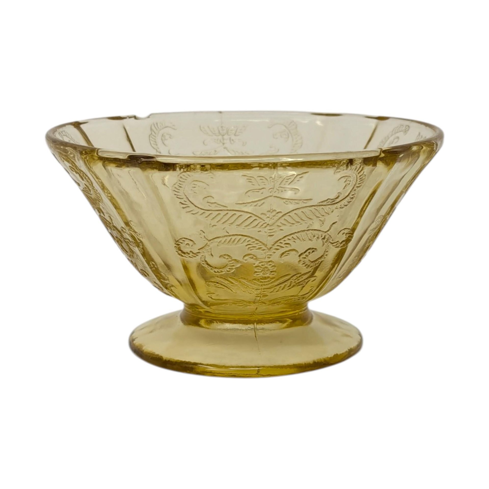 Federal Glass Madrid Amber Sherbet Set