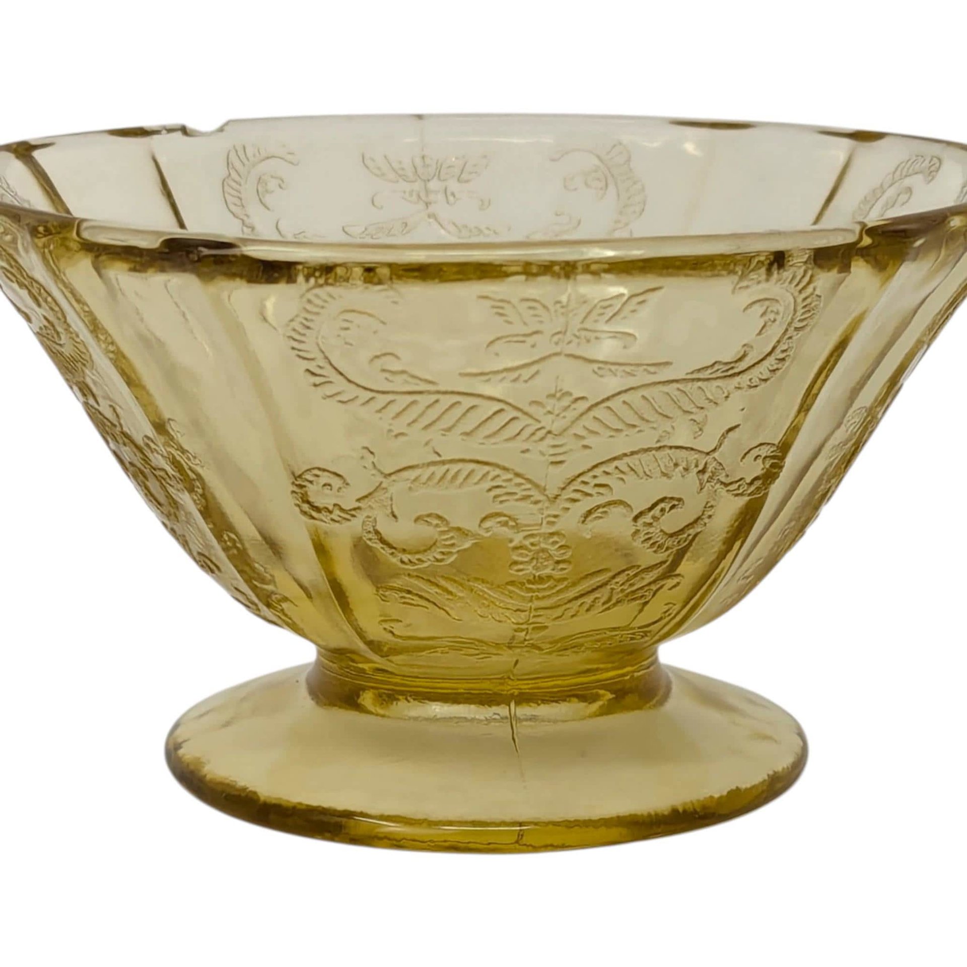 Federal Glass Madrid Amber Sherbet Set