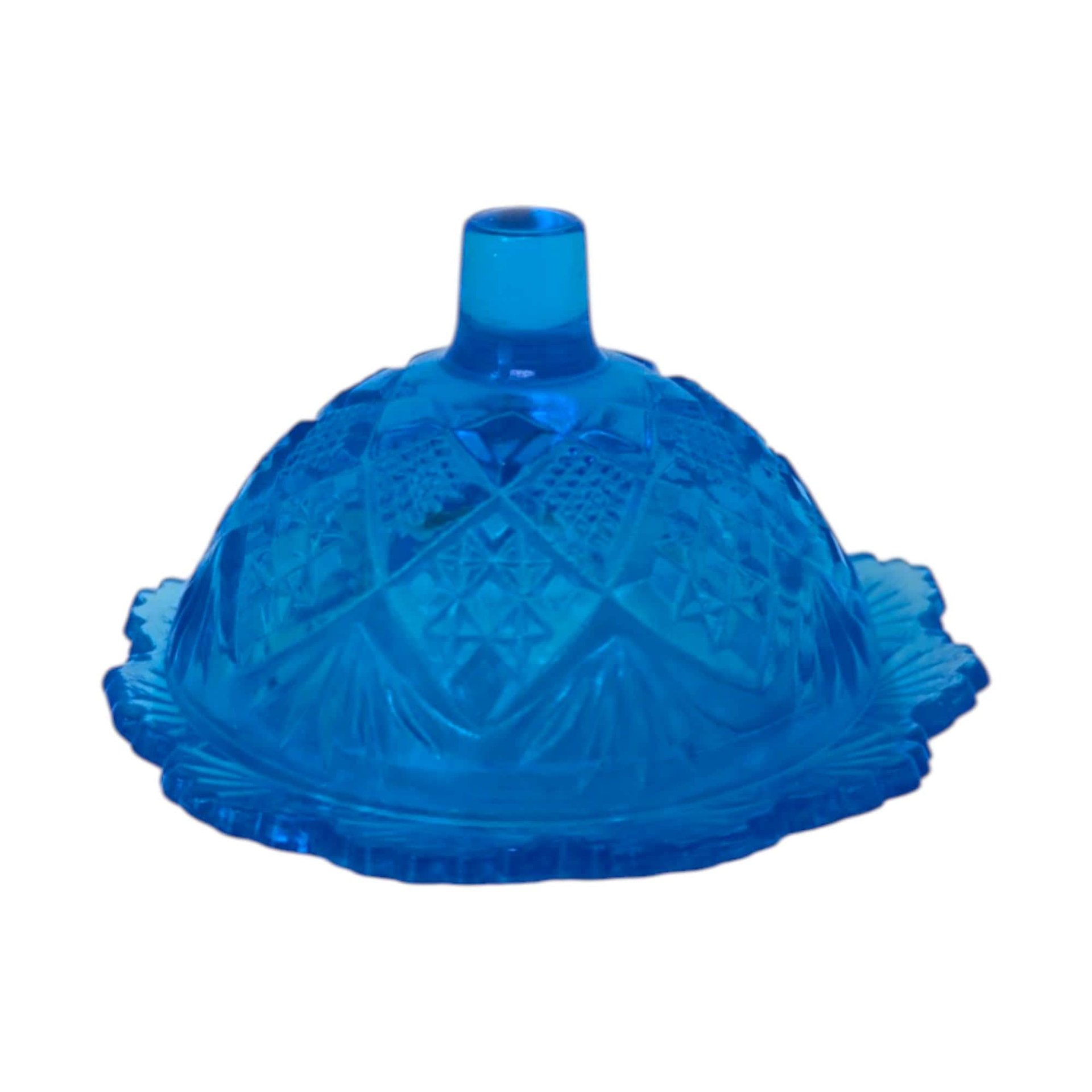 Westmoreland Blue Toy Sugar, Creamer and Butter Set