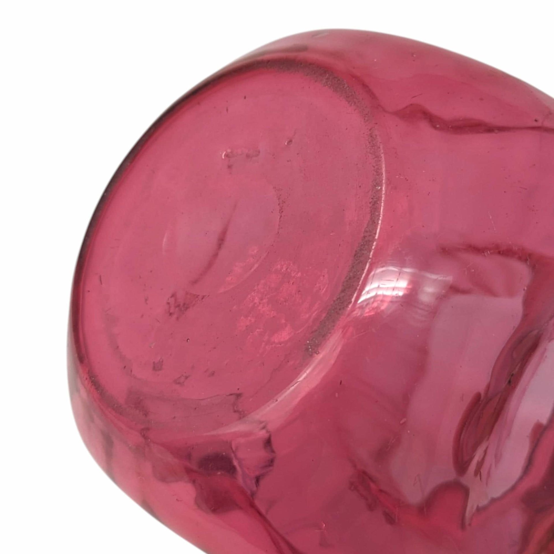 Antique Cranberry Glass Pitcher – Victorian Hand Blown Art Glass Tableware