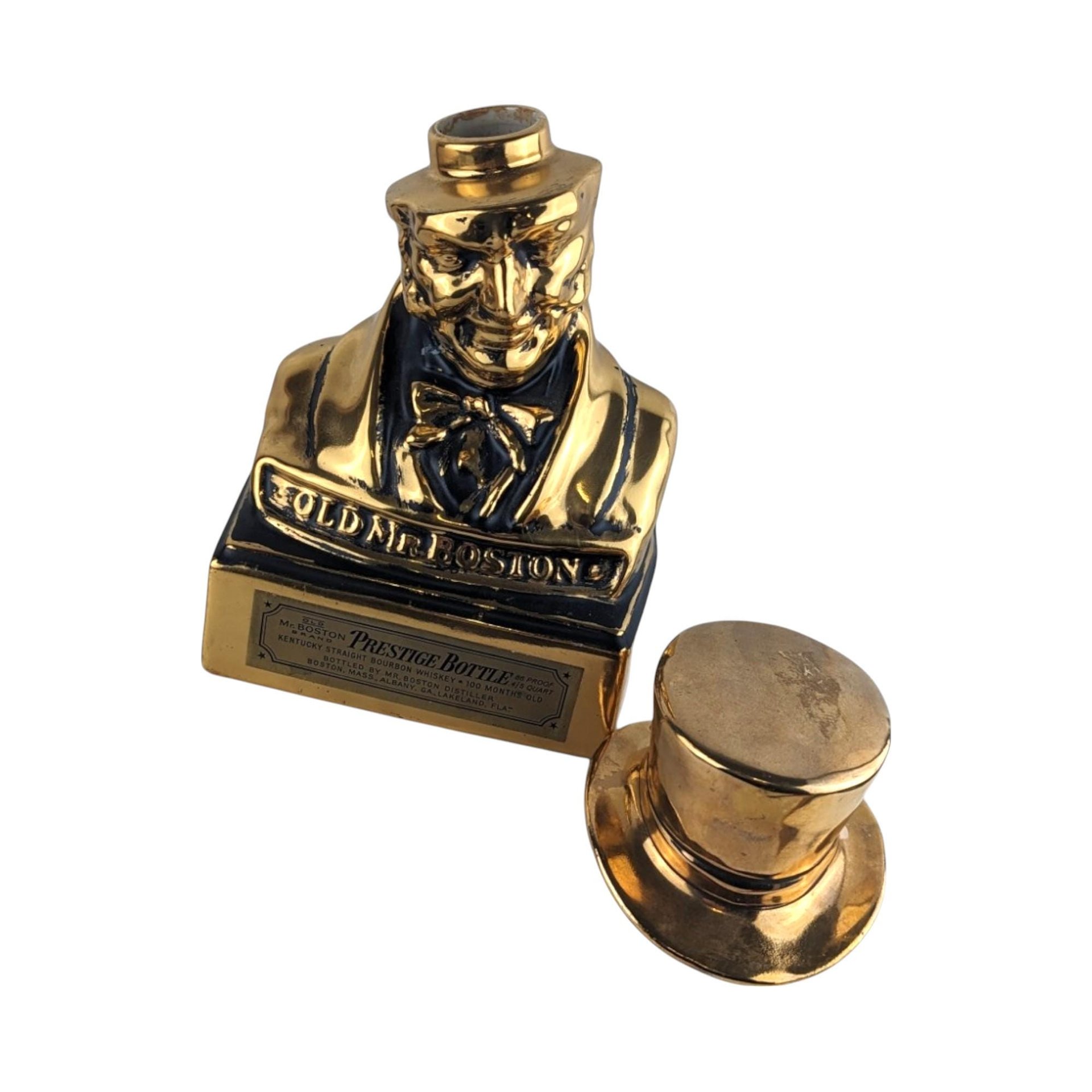 Vintage Old Mr. Boston Gold Decanter