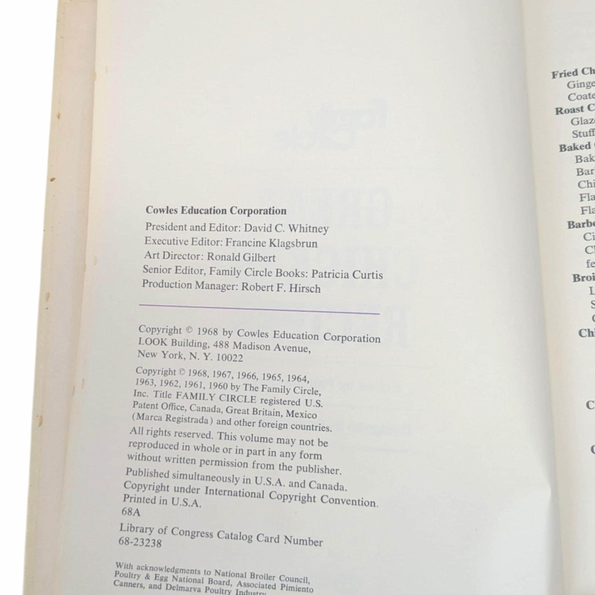 1968 Family Circle Great Chicken Recipes