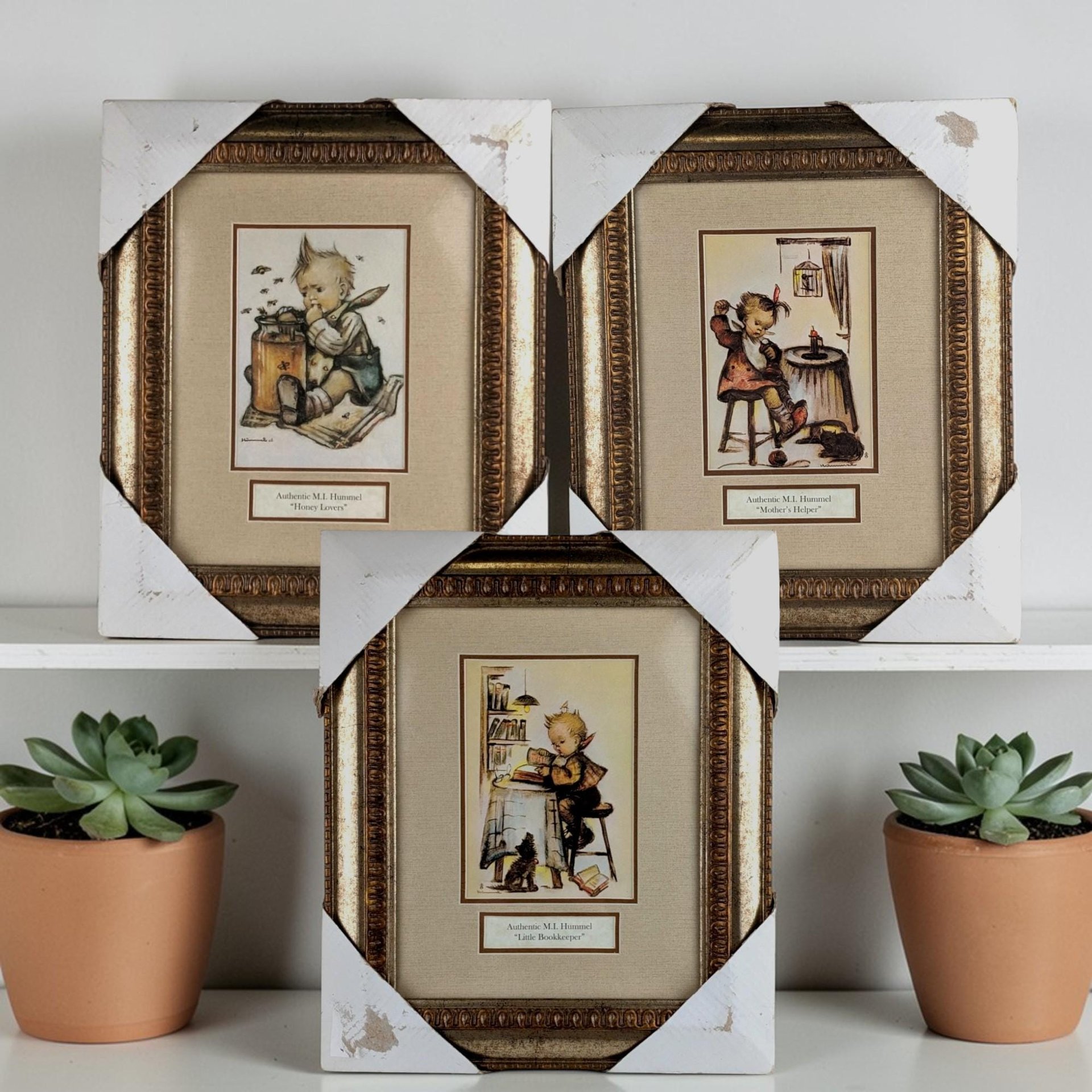 Set of 3 Vintage 1981 Framed Hummel Prints