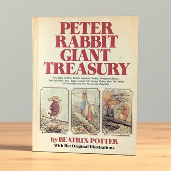 1980 Peter Rabbit Giant Treasury by Beatrix Potter, Vintage Children's Book with Original Illustrations, Hardcover, Gift for Nursery Decor