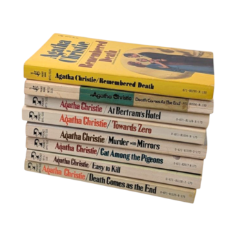 Vintage Agatha Christie Softcover Book Set 7 Mystery Novels Reader Gift