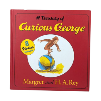 Vintage 2004 Curious George Treasury Hardcover 8 Stories Margret H.A. Rey Illustrated Children's Book Gift for Kids