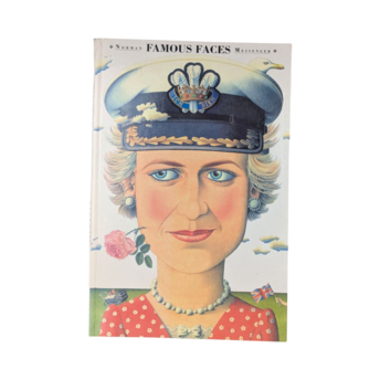 Vintage 1995 Famous Faces Norman Messenger Hardcover Book Princess Diana Caricature Art Gift for Royal Collectors, Unique Coffee Table Book