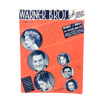 1939 Warner Bros Songbook, Vintage Sheet Music Collection, Hollywood Golden Age Music, Gift for Musician
