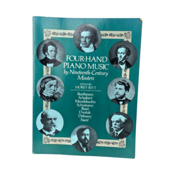 1979 Four-Hand Piano Music Book, 19th Century Composers, Vintage Sheet Music Collection, Gift for Pianist