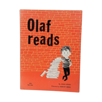 1961 Olaf Reads, Joan Lexau, Vintage Children's Book, Illustrated Softcover, Gift for Early Readers