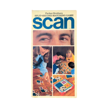 Vintage 1970 Parker Brothers Scan Game, Complete Split-Second Matching Game, 70s Family Game Night Collectible