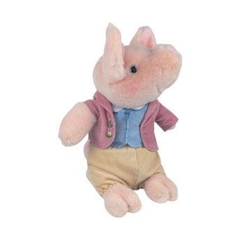 Vintage Beatrix Potter Pigling Bland Plush, 10 Inch Eden Frederick Warne Collectible Stuffed Animal Pig Toy