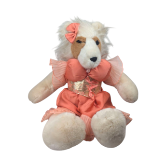 Vintage 1985 North American Bear Co VOP, Collie Parton, Plush Dog Doll, Very Outrageous Pets, 80s Celebrity Parody Collectible