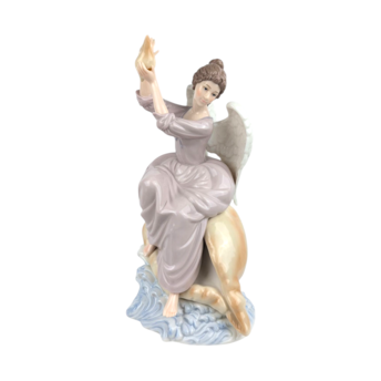 2002 Grandeur Noel Collector's Edition Porcelain Angel Figurine 12" with Box, Christmas Holiday Decor, Spiritual Religious Gift