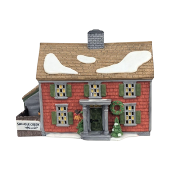 Dept 56 Shingle Creek House 1990 Heritage Village Lighted Christmas Building, Porcelain Collectible, 5946-3