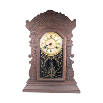 Antique Waterbury Tampa Gingerbread Clock, Non Working, For Parts or Repair, Victorian Wood Mantel Clock, Decorative Accent
