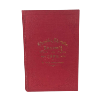1883 Swedish Christlig Chrönska Kalender, E Aug Skogsbergh, Christian Almanac, Lutheran Religious Book