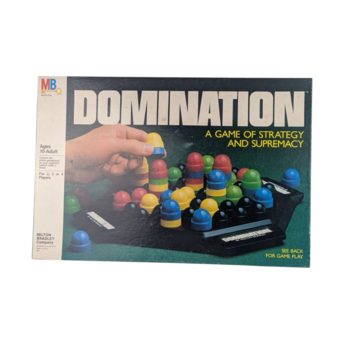 Vintage 1982 Domination Board Game by Milton Bradley, Complete, 80s Strategy and Supremacy Game, Abstract Logic Game for Adults