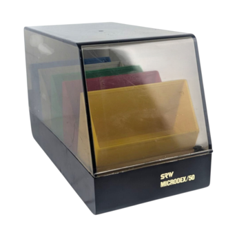 Vintage 1980s Floppy Disk Holder, SRW Microdex 50 Storage Box, 80s Computer Decor, Desk Organizer