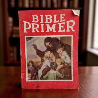 1941 Bible Primer by Marian Madison, Whitman Softcover Book, Dorothy Handsaker Art, Vintage Christian Kids Book, Sunday School Storybook
