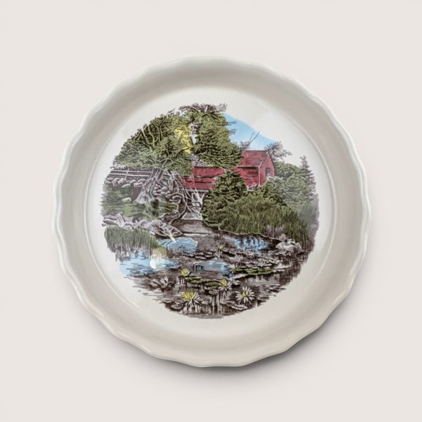 Vintage Johnson Brothers The Friendly Village Ceramic Pie Plate