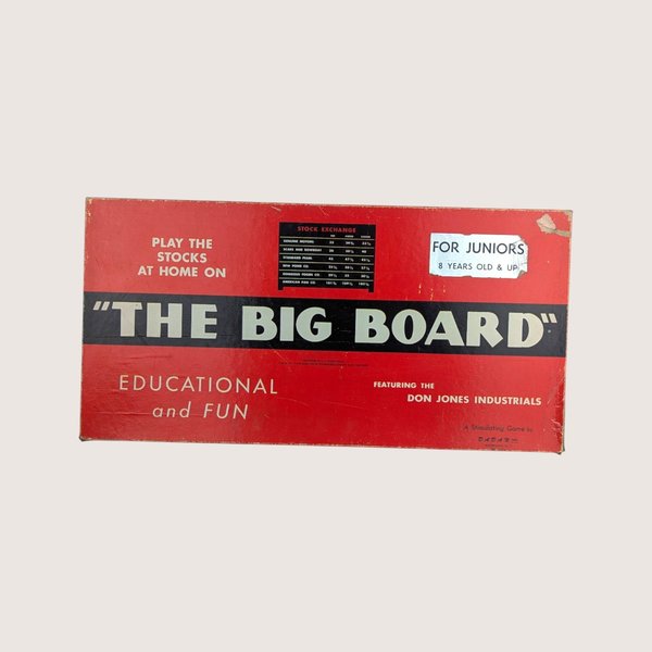 Vintage 1960 The Big Board game box by Dadan featuring red and black graphics for juniors.