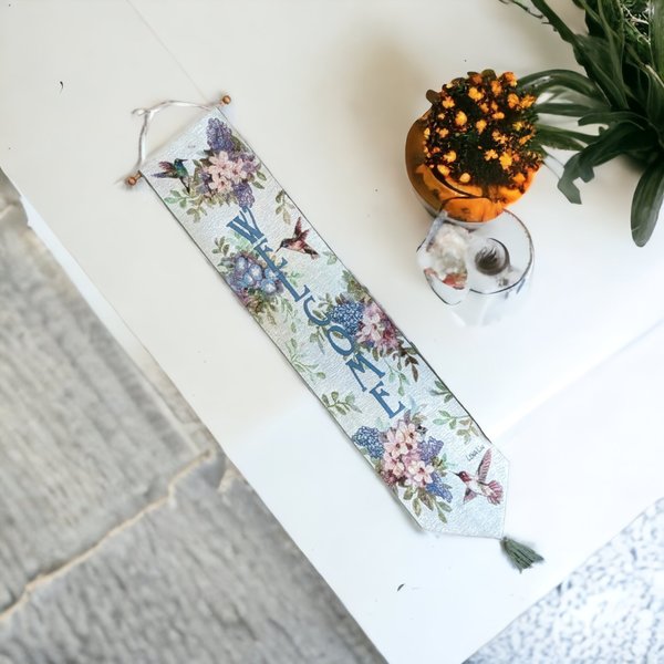 Lena Liu Welcome Tapestry: Floral Elegance for Your Space