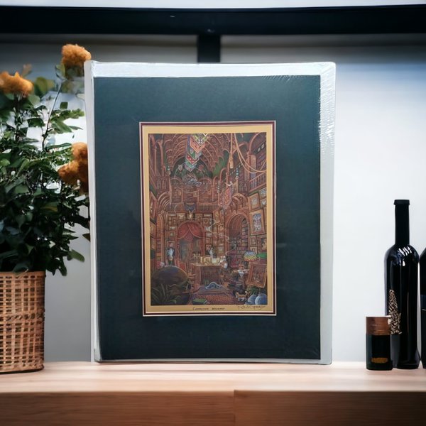 1993 Computer Wizard Randal Spangler Signed Print: Nostalgic Digital Art