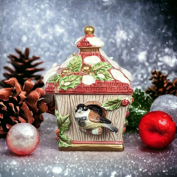 Fitz and Floyd Holiday Treasure Covered Box: Elegant Seasonal Decor