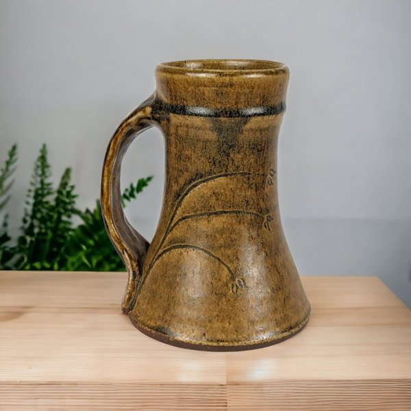 Handcrafted Brown Studio Pottery Stoneware Mug