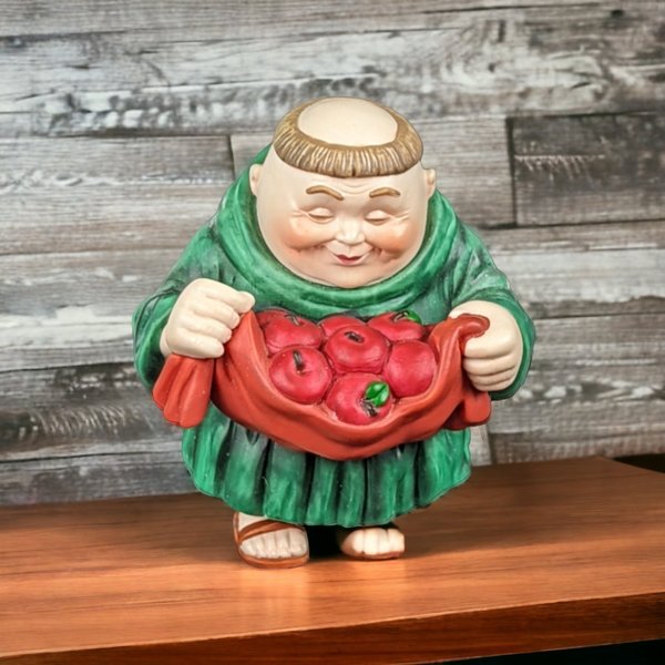 1990s Dept. 56 Merrymaker 'Godfrey the Gatherer' Figurine - Festive Holiday Collectible