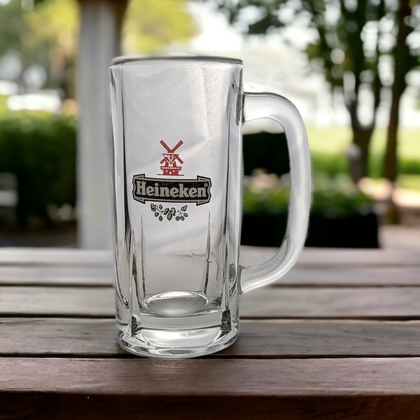 Vintage Heineken Heavy Glass Beer Mug