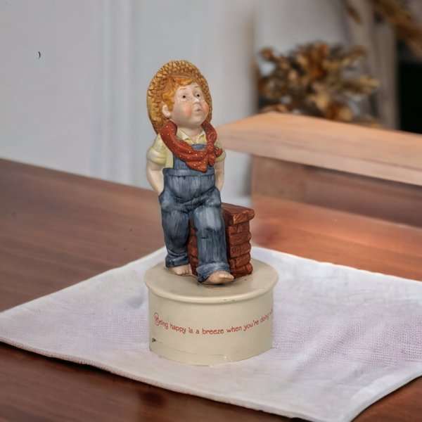 1983 Hallmark Whistling Boy Music Box