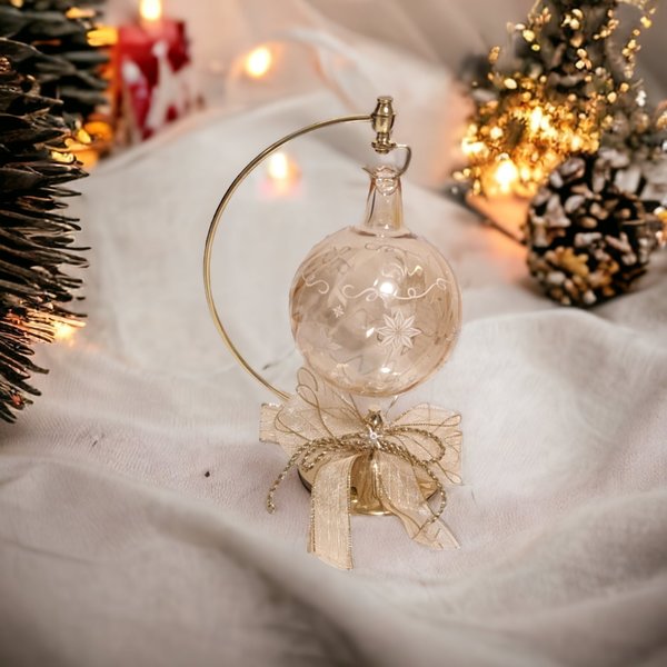 Vintage Princess House Crystal Ornament (7.5", Stand & Bow)