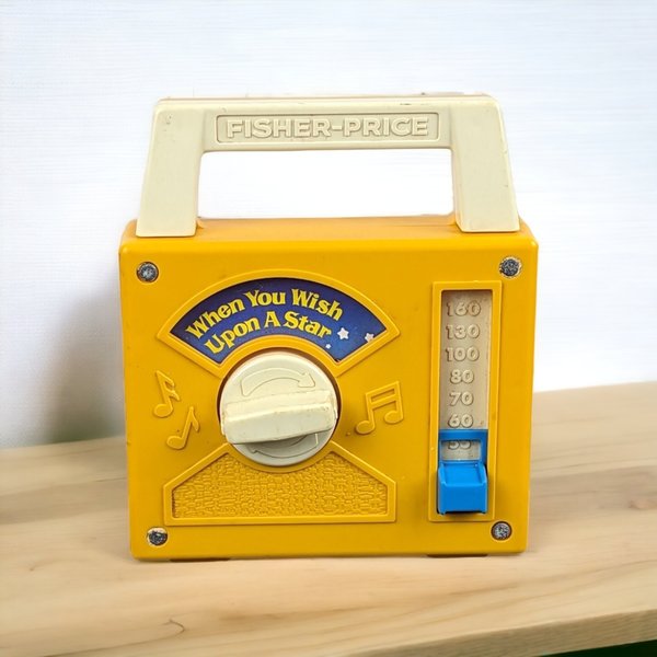 Vintage 1980 Fisher Price Toy Radio - Musical Magic When You Wish Upon a Star