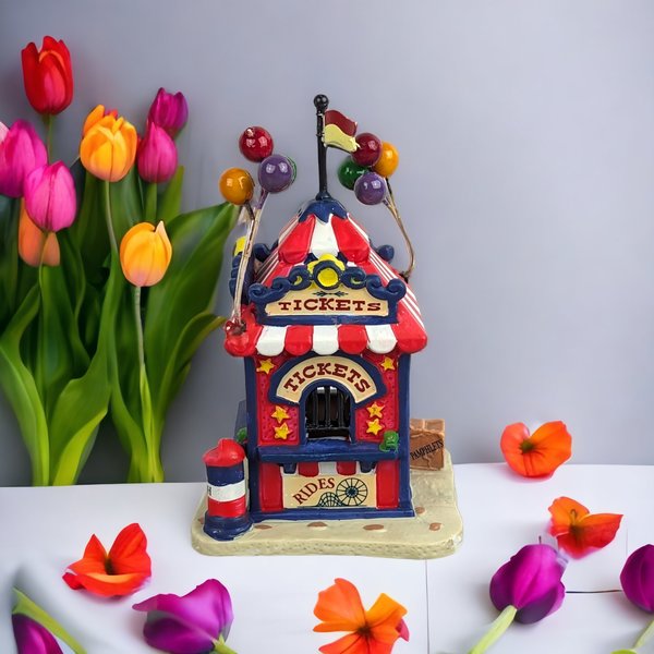 Lemax Carnival Village Ticket Booth Figurine