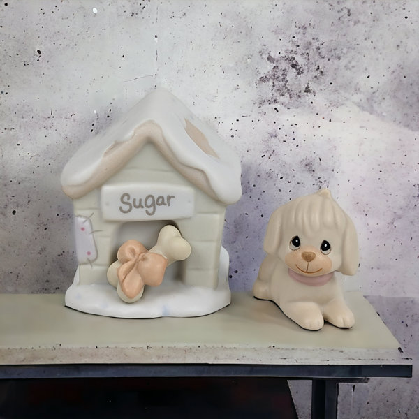 Sugar Town Sugar and Her Doghouse Figurines - Whimsical Collectibles