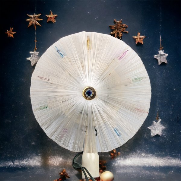 Vintage Fiber Optic Tree Topper: Twinkling Holiday Elegance