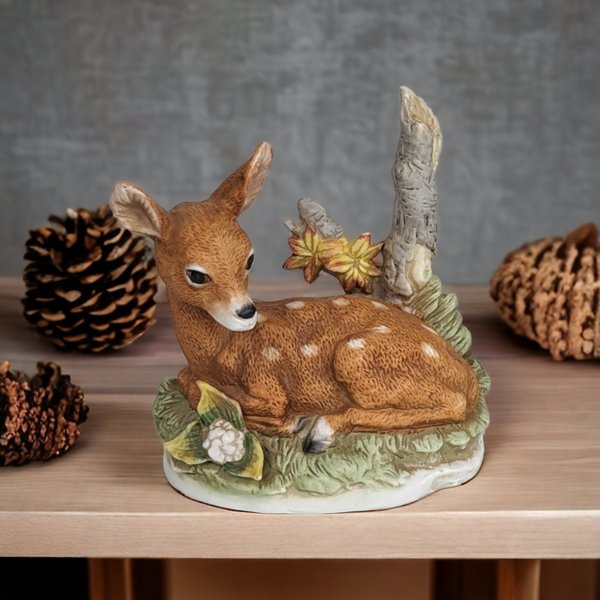Vintage Homco Fawn Figurine 8879 - Charming Collectible Décor